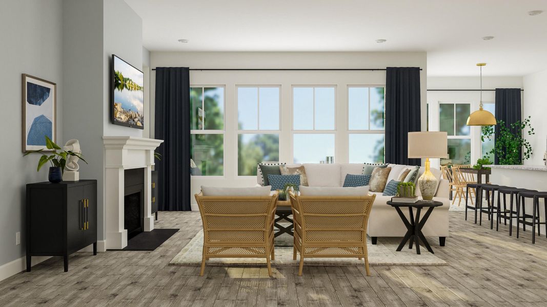 Furnished interior view inside a new home in Horizons at Summers Corner | 55+: The Estates, Summerville (Image 17).