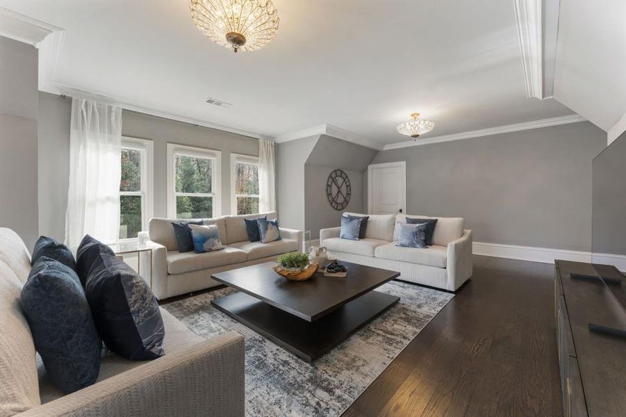 Furnished interior view inside a new home in , Johns Creek (Image 32).