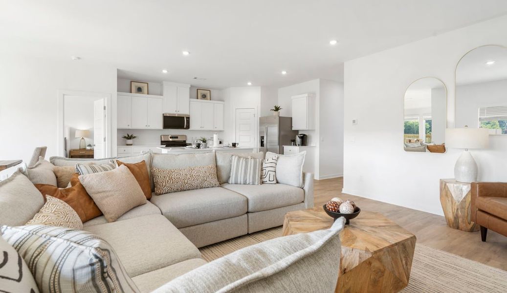 Representative furnished interior of a home built from the Huntsville by D.R. Horton in The Islands, Beech Island (Image 7).