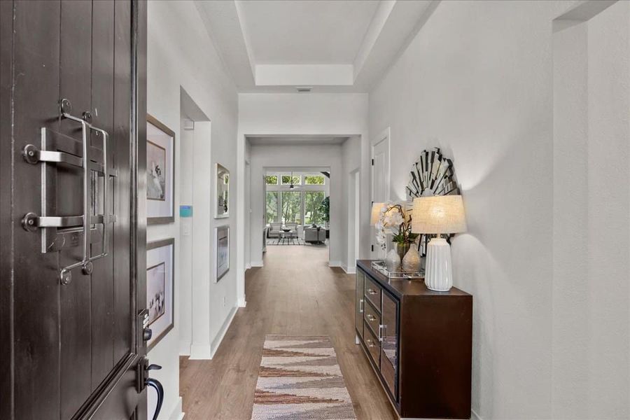 Furnished interior view inside a new home in 6 Creeks, Kyle (Image 17). Furnished interior view inside a new home in 6 Creeks, Kyle (Image 17).