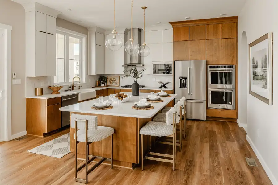 Representative furnished interior of a home built from the Hawthorne by Keystone Custom Homes in McLean South Shore, Belmont (Image 7).