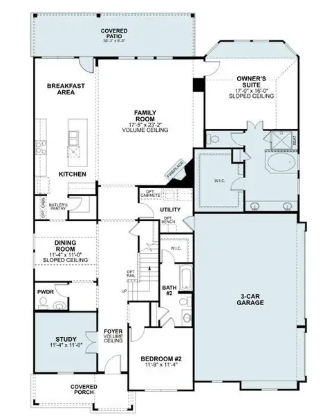 2D floor plan layout of this home in Sorella, Tomball, TX (Image 4). 2D floor plan layout of this home in Sorella, Tomball, TX (Image 4).