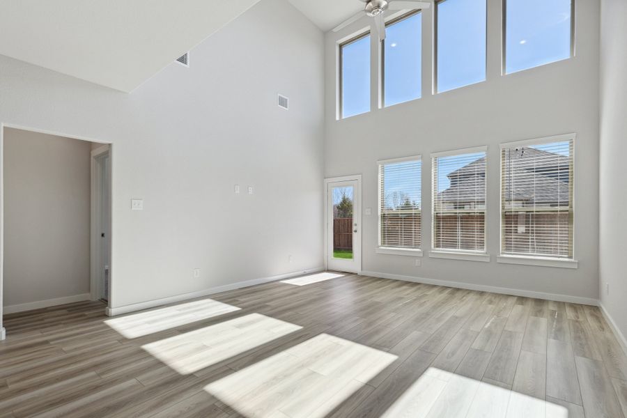 Living Room in the Mesquite home plan by Trophy Signature Homes – REPRESENTATIVE PHOTO