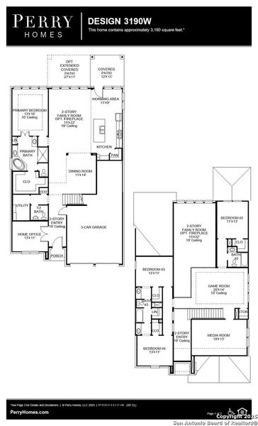 2D floor plan layout of this home in Corley Farms 50', Boerne, TX (Image 3). 2D floor plan layout of this home in Corley Farms 50', Boerne, TX (Image 3).