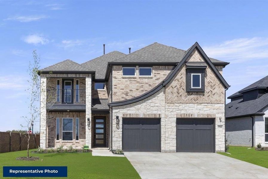 Front exterior of a new home in Brookfield, Melissa, TX, highlighting curb appeal (Image 25).