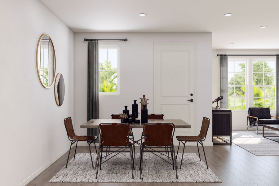 Representative furnished interior of a home built from the A by Tri Pointe Homes in Candelas Townhomes, Arvada (Image 13).