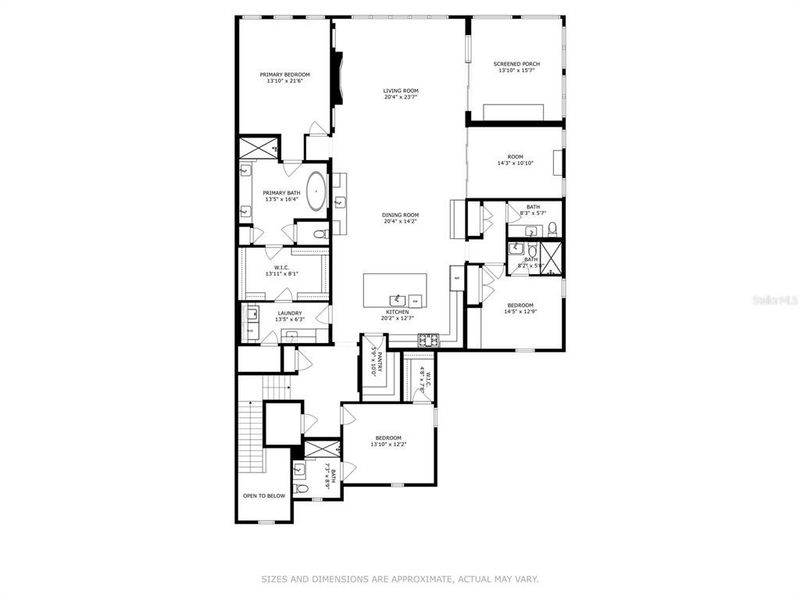 2D floor plan layout of this home in , Fort Myers, FL (Image 6).