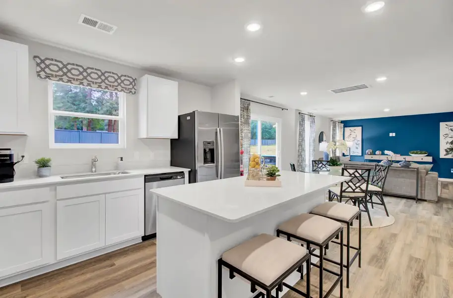 Kitchen, Dining Area and Family Room
