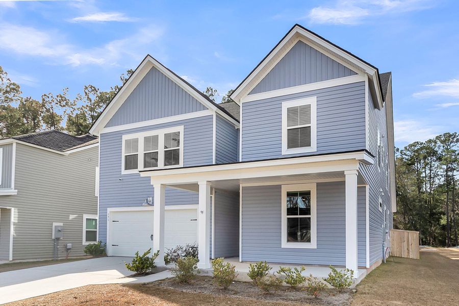 Front exterior of a new home in Limehouse Village: Arbor Series, Summerville, SC, highlighting curb appeal (Image 25).