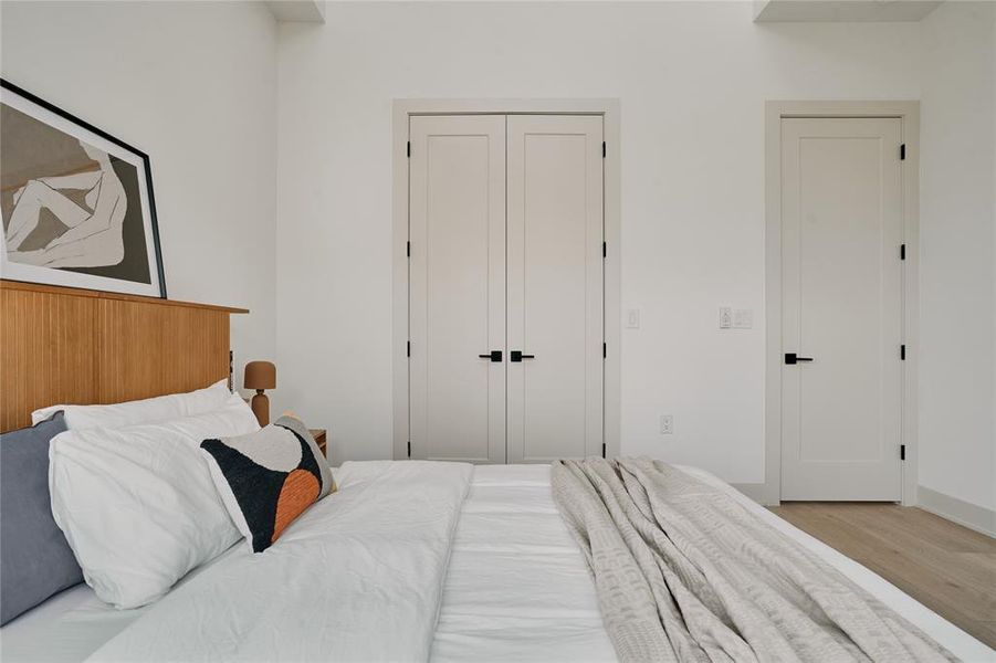 Bright interior with white walls