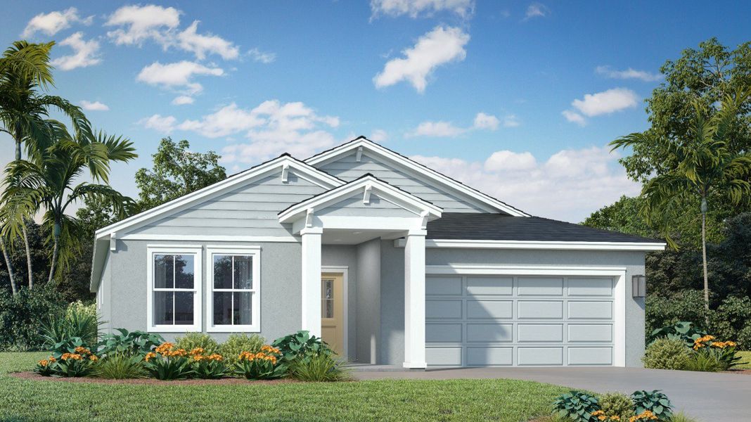2D floor plan layout for the Castaway by DRB Homes in Willowbrook North, Winter Haven, FL (Image 4).