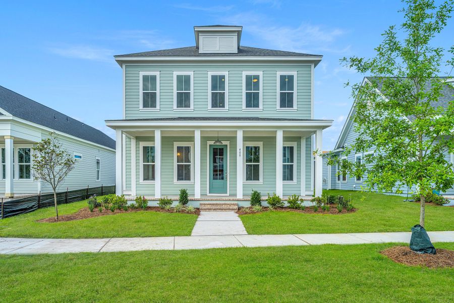 Representative exterior photo of a completed home built from the Mansfield by Homes by Dickerson in Nexton, Summerville, SC (Image 16).