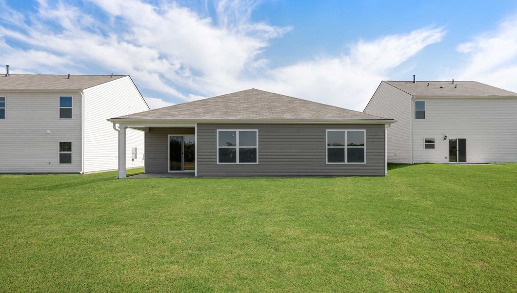 Exterior details and patio area of a home in Lightwood Cottages, Moore (Image 18).