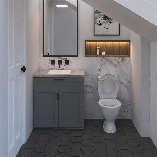 Half bath downstairs