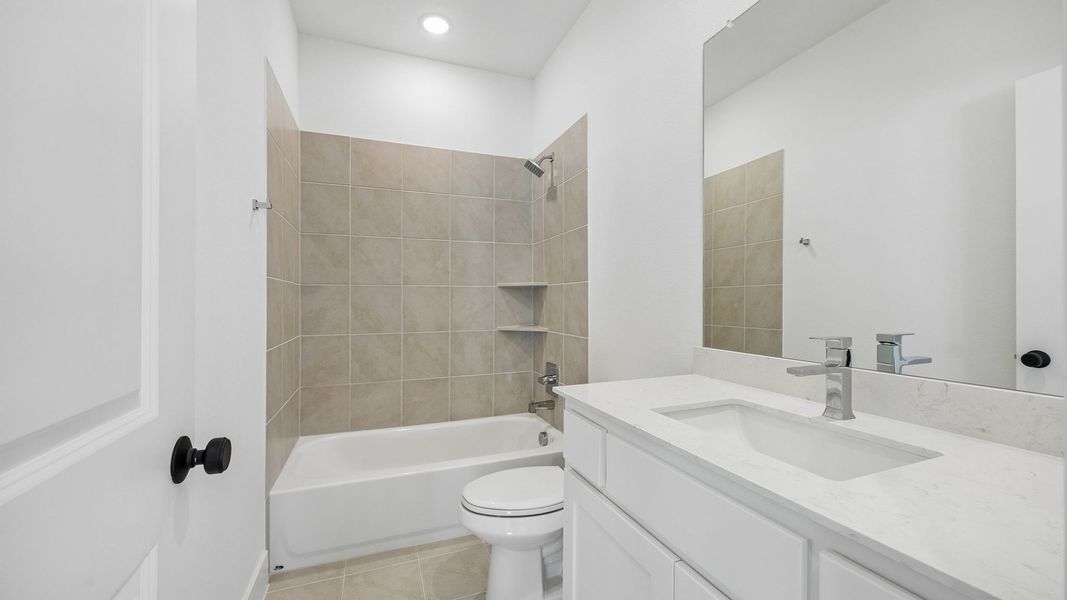 Furnished interior view inside a new home in Painted Tree 50' Series, McKinney (Image 9).