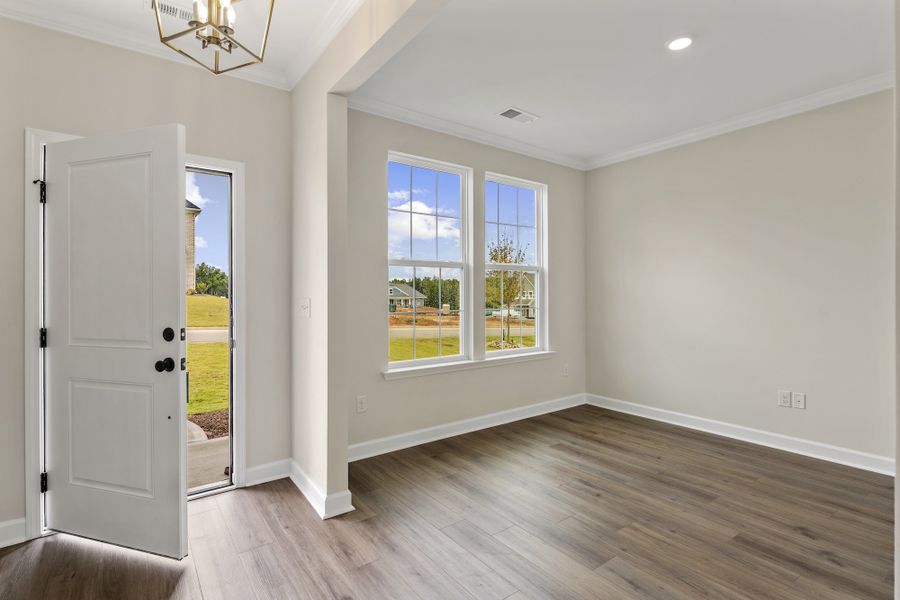 Spacious, unfurnished interior of a new home in Cottages at Lake Emory, Inman (Image 13). Spacious, unfurnished interior of a new home in Cottages at Lake Emory, Inman (Image 13).
