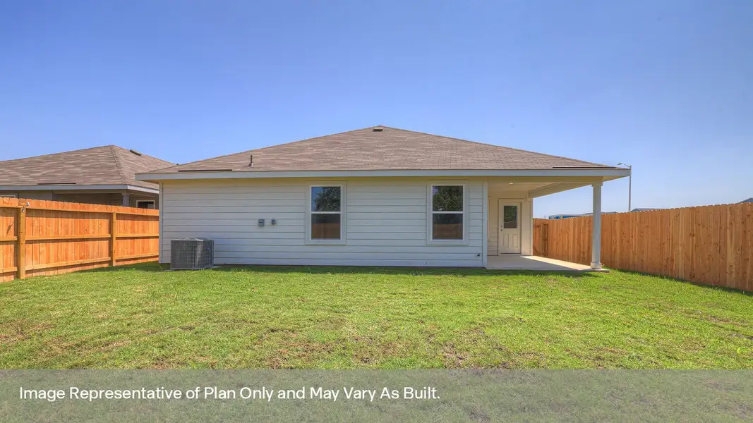Exterior details and patio area of a home in Navarro Fields, Seguin (Image 3).
