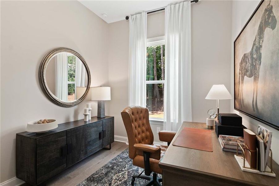 Furnished interior view inside a new home in East Harbor II at Chestatee, Dawsonville (Image 50).