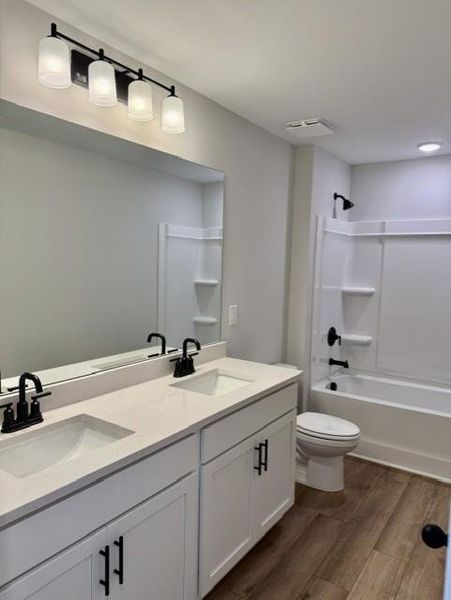 Furnished interior view inside a new home in The Bluffs, Canton (Image 6). Furnished interior view inside a new home in The Bluffs, Canton (Image 6).