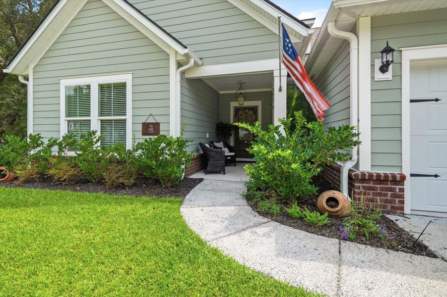 Exterior details and patio area of a home in , Johns Island (Image 27). Exterior details and patio area of a home in , Johns Island (Image 27).