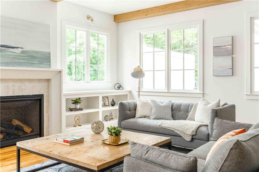 Furnished interior view inside a new home in , Atlanta (Image 15). Furnished interior view inside a new home in , Atlanta (Image 15).