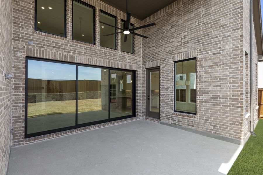 Exterior details and patio area of a home in Mosaic – 70′ Lots, Celina (Image 3).