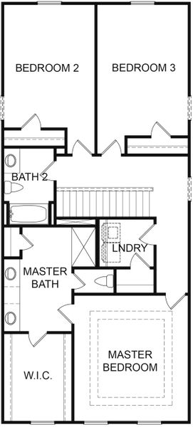 2D floor plan layout of this home in Governors Parc, Kennesaw, GA (Image 3).