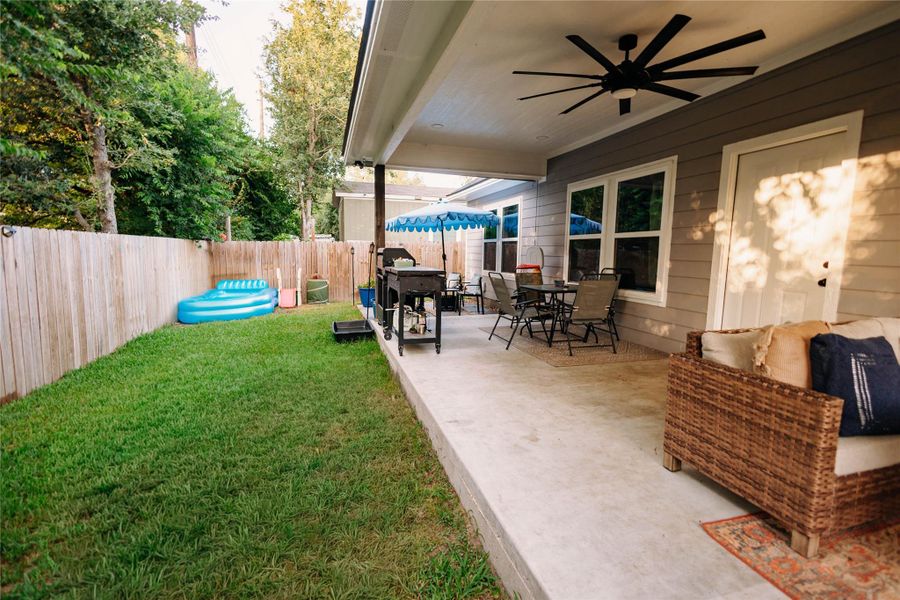 Exterior details and patio area of a home in , Bryan (Image 22).