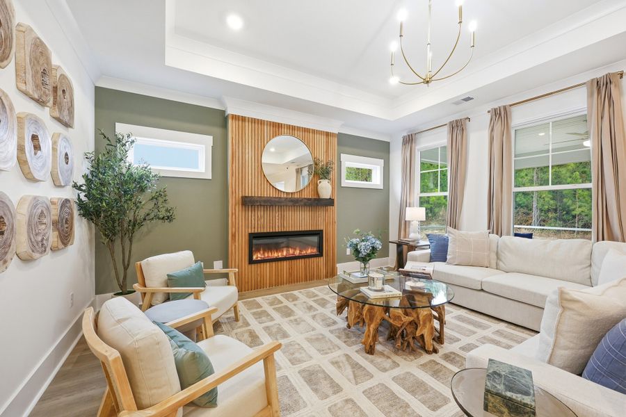 Representative furnished interior of a home built from the Carolyn II by Great Southern Homes in Carsons Landing, Angier (Image 21).