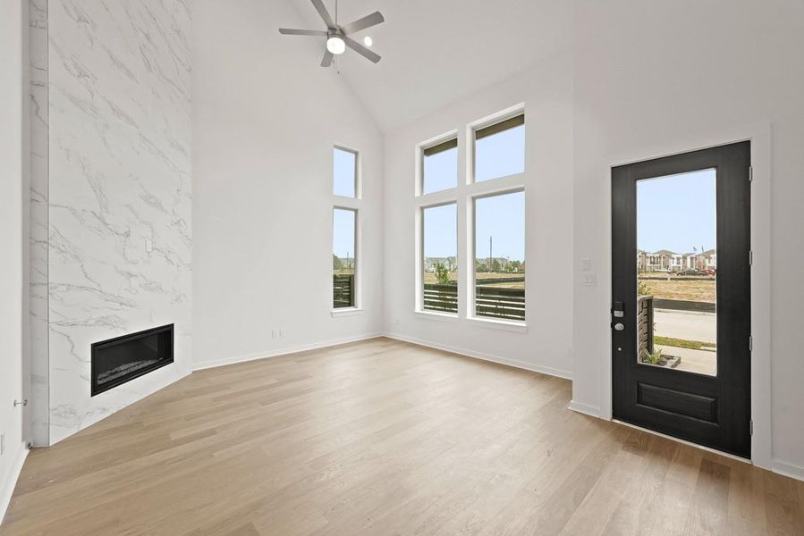 Spacious, unfurnished interior of a new home in Bridgeland, Cypress (Image 12). Spacious, unfurnished interior of a new home in Bridgeland, Cypress (Image 12).