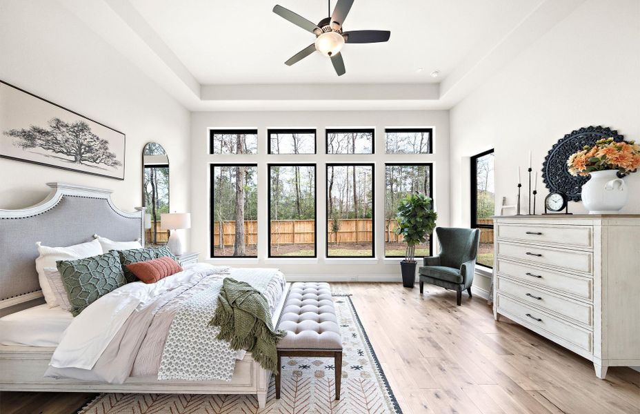 Furnished interior view inside a new home in The Woodlands Hills 65′, Willis (Image 16).