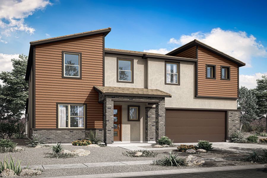 Representative exterior photo of a completed home built from the Revere by Mattamy Homes in Empire Pointe, Queen Creek, AZ (Image 23).