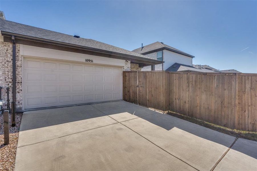 Garage with driveway Garage with driveway
