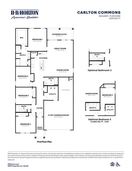 2D floor plan layout of this home in Carlton Commons, Casa Grande, AZ (Image 4). 2D floor plan layout of this home in Carlton Commons, Casa Grande, AZ (Image 4).