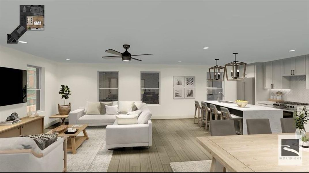 Furnished interior view inside a new home in Azalea Park, Fort Worth (Image 11).