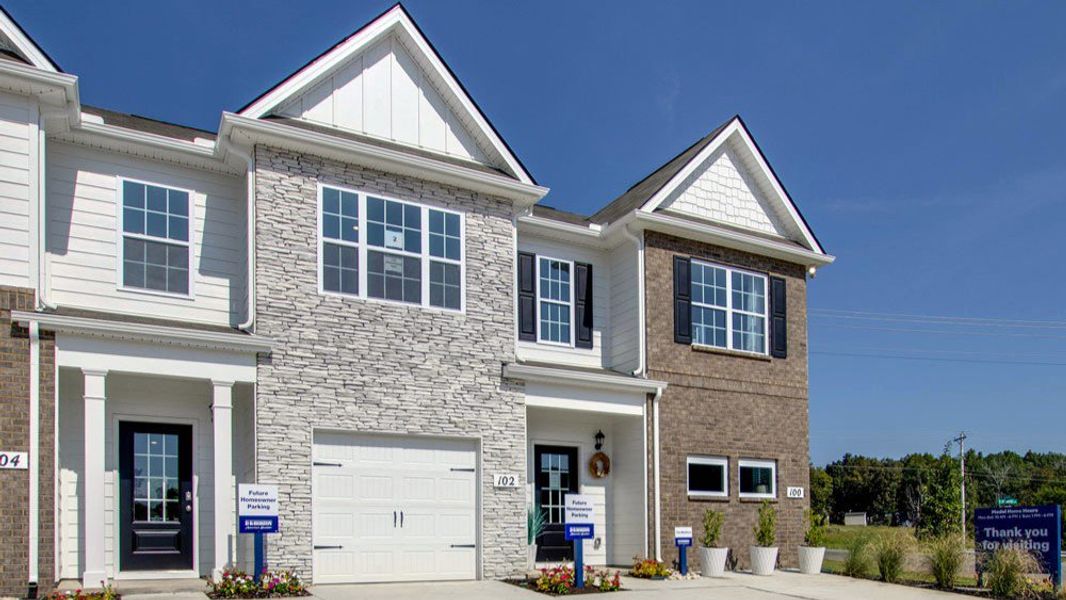 Front exterior of a new home in King's Landing, Lewisburg, TN, highlighting curb appeal (Image 1). Front exterior of a new home in King's Landing, Lewisburg, TN, highlighting curb appeal (Image 1).