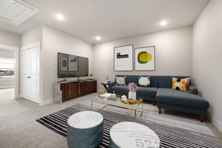 Furnished interior view inside a new home in Mosaic, Prosper (Image 15).