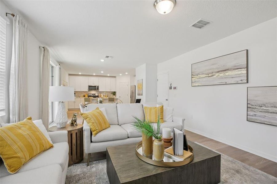Furnished interior view inside a new home in Fox Pointe at Rivers Edge, Leesburg (Image 47).