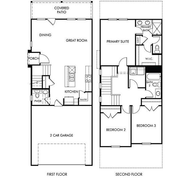 2D floor plan layout of this home in Parkway Commons - City Series, Missouri City, TX (Image 2). 2D floor plan layout of this home in Parkway Commons - City Series, Missouri City, TX (Image 2).