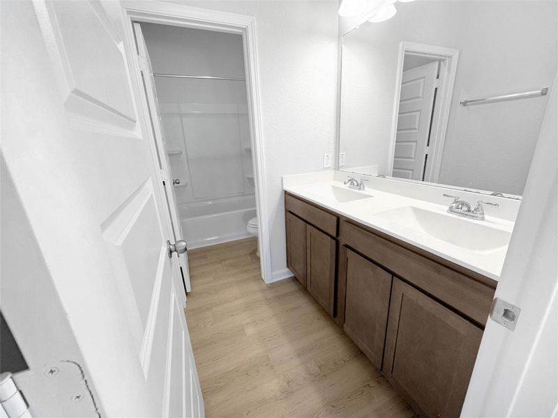The Waring III- Hall Bath Upstairs. Under construction, options, upgrades and colors will vary. The Waring III- Hall Bath Upstairs. Under construction, options, upgrades and colors will vary.