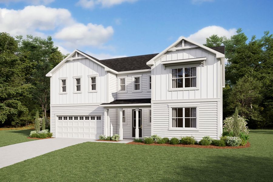 Representative exterior photo of a completed home built from the Prescott by Mattamy Homes in Magnolia Park, Garner, NC (Image 2). Representative exterior photo of a completed home built from the Prescott by Mattamy Homes in Magnolia Park, Garner, NC (Image 2).