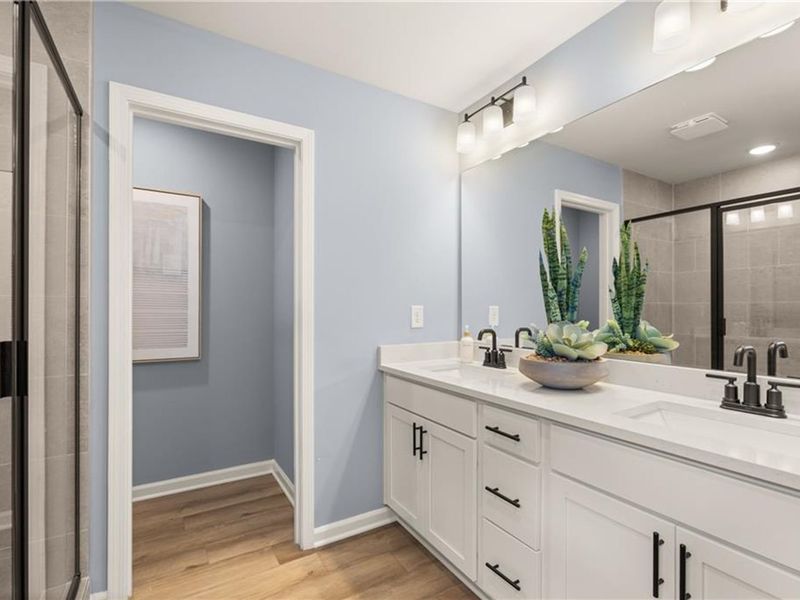 Furnished interior view inside a new home in The Bluffs, Canton (Image 12).
