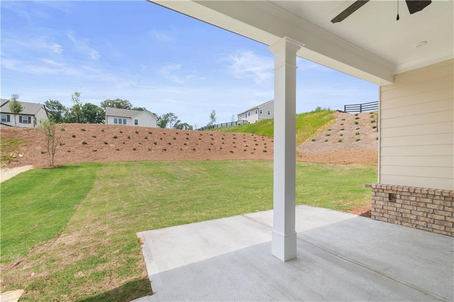 Exterior details and patio area of a home in Tiberon Woods, Cumming (Image 25).