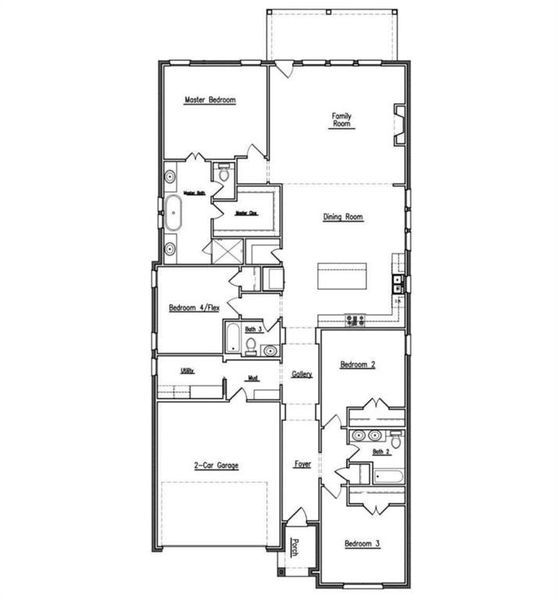 2D floor plan layout of this home in , Aledo, TX (Image 2).