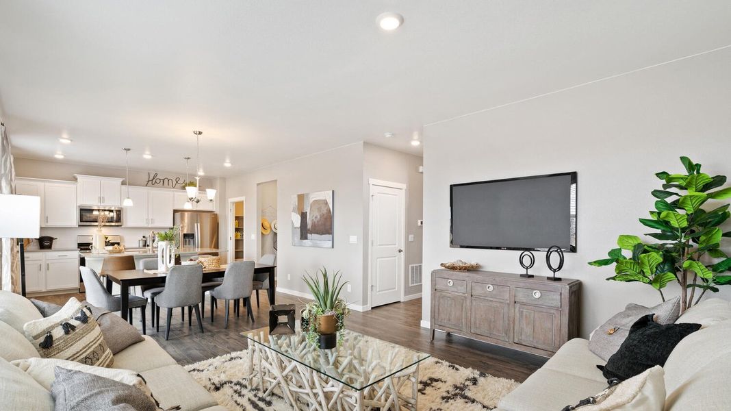 Furnished interior view inside a new home in Fossil Creek Ranch, Windsor (Image 6). Furnished interior view inside a new home in Fossil Creek Ranch, Windsor (Image 6).