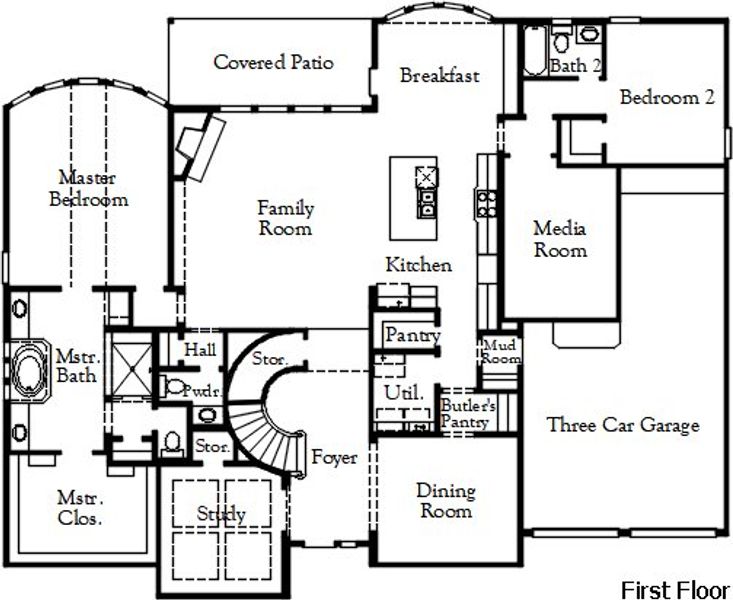 2D floor plan layout of this home in Star Trail, Prosper, TX (Image 2). 2D floor plan layout of this home in Star Trail, Prosper, TX (Image 2).