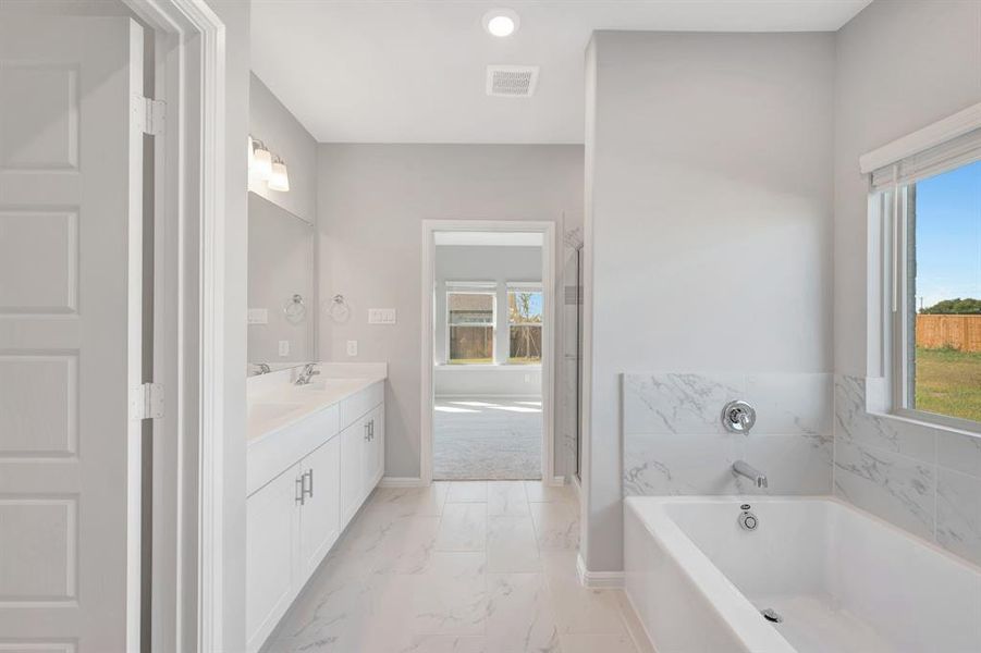 Furnished interior view inside a new home in The Preserve, Justin (Image 5).