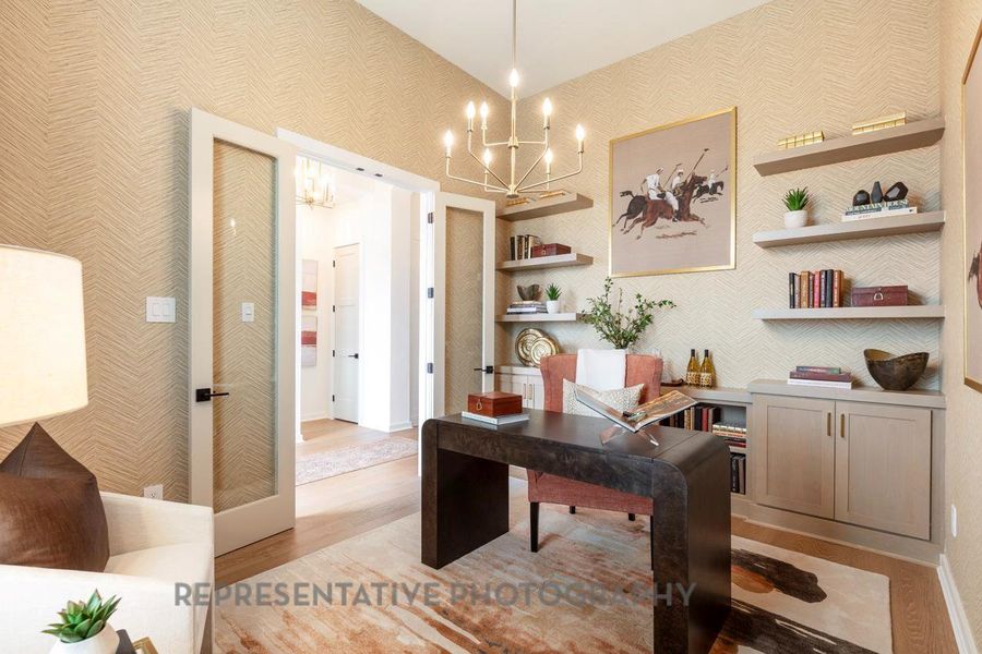 Furnished interior view inside a new home in Meridiana: 65ft. lots, Manvel (Image 11). Furnished interior view inside a new home in Meridiana: 65ft. lots, Manvel (Image 11).