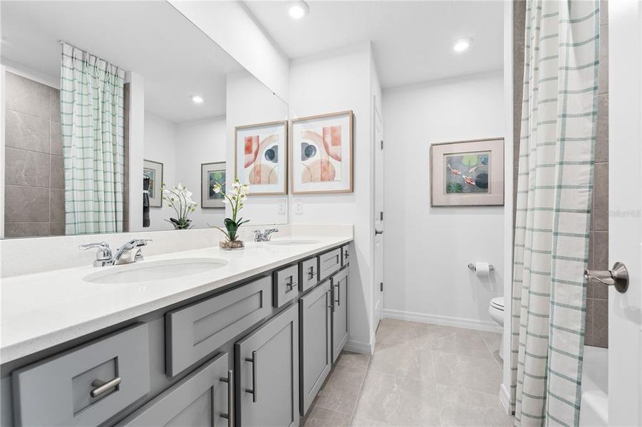 Furnished interior view inside a new home in Oakfield Trails, Parrish (Image 45). Furnished interior view inside a new home in Oakfield Trails, Parrish (Image 45).