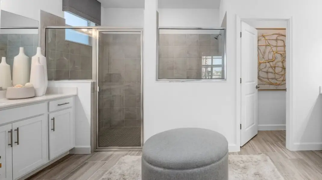 Glass enclosed shower